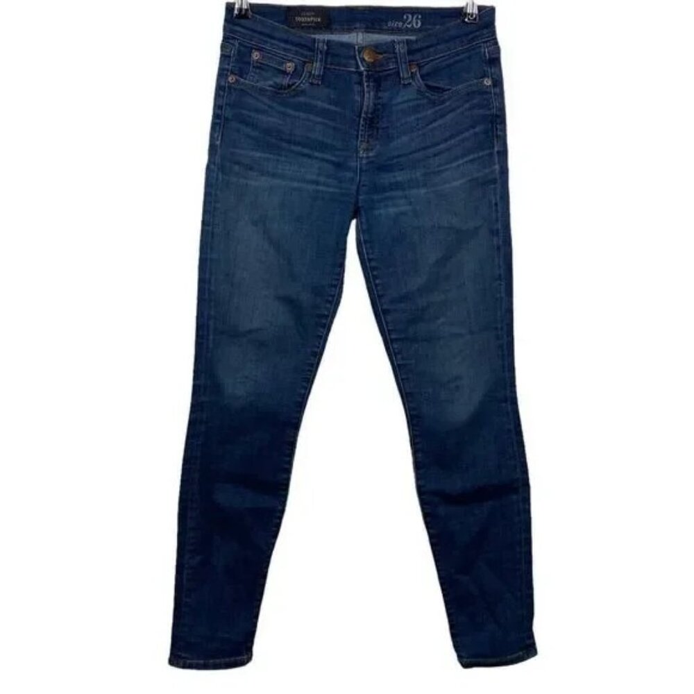 J. CREW‎ WOMEN'S TOOTHPICK STRETCH JEANS 26-EUC